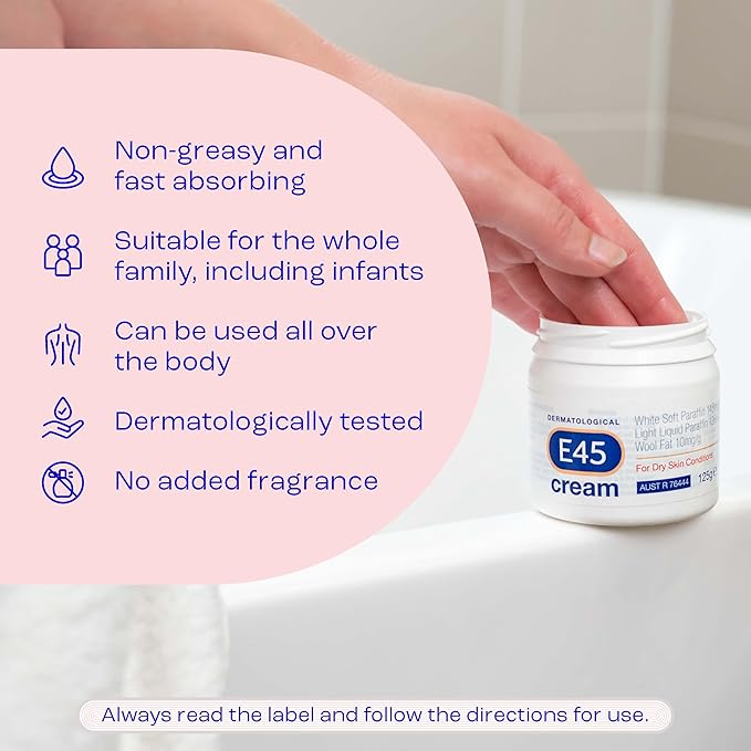 E45 Dermatological Cream 125G
