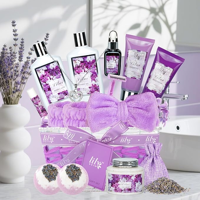 Mothers Day Gifts for Women 17-Piece Bath and Body Gift Set for Mom - Luxury Spa Gift Basket, Pampering Bath Set | Valentines Day, Birthday Gifts, Christmas Perfect Holiday Gift for Her