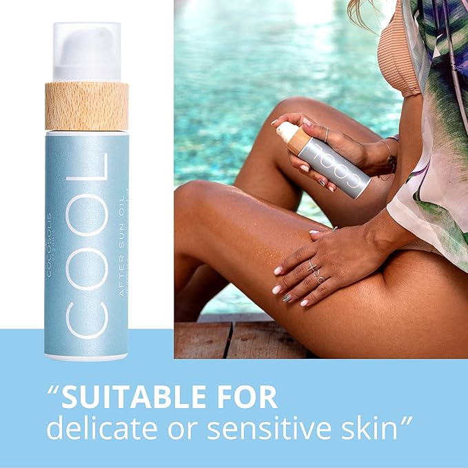 COCOSOLIS COOL After Sun Lotion | Organic After Sun for Tender Hydration & Recovery | Best After Sun Moisturizing Lotion with 9 Raw Organic Oils | After Sun Face & Body Skincare
