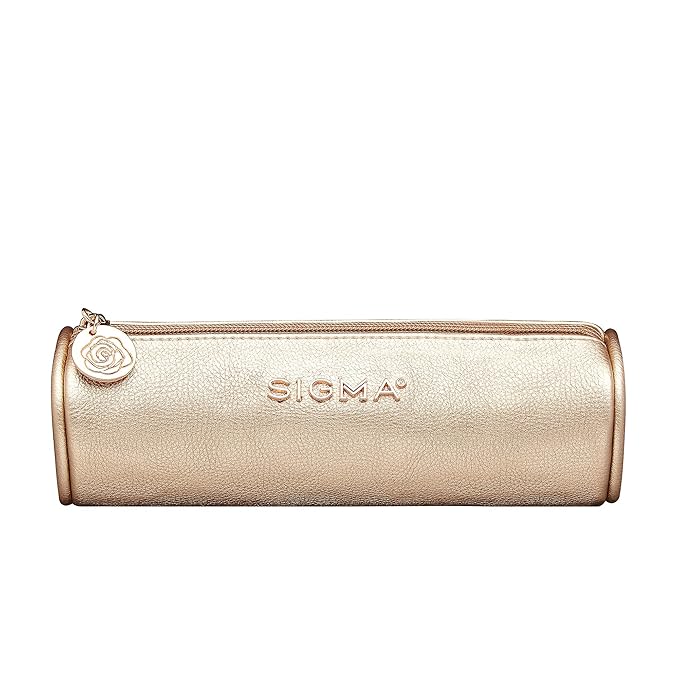 Sigma Beauty Bloom + Glow Makeup Brush Set - 3 Brushes for Blush, Contour, & Highlighter - Premium Makeup Brushes with Rose Gold Bag - Hypoallergenic, Vegan & Cruelty-Free