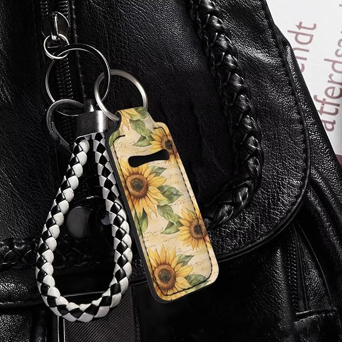 Pensura Chapstick Holder Keychain Fashion 5 Pcs Car Keychain Holder Portable Chapstick Holder Keep from Scratched and Dust