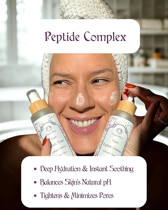 Hygia’s Blue Vegan Peptide Toner, unscented, Alcohol-Free, Holistic Skincare