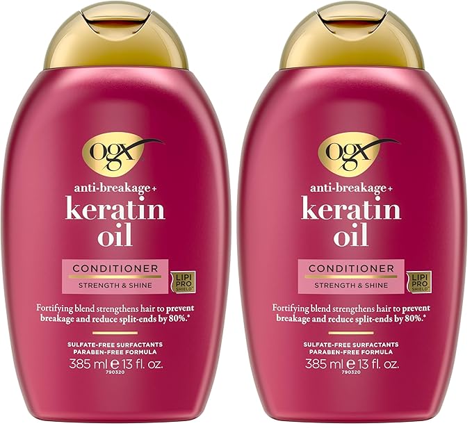 OGX Anti-Breakage + Keratin Oil Conditioner, 13 Ounce (Pack of 2)