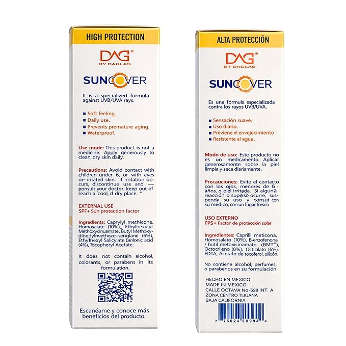 SUNCOVER ULTRA CREAM SPF 50+ UVB/UVA - High Protection for Face and Body, Hypoallergenic, Waterproof, Soft Texture, Daily Care Sunscreen