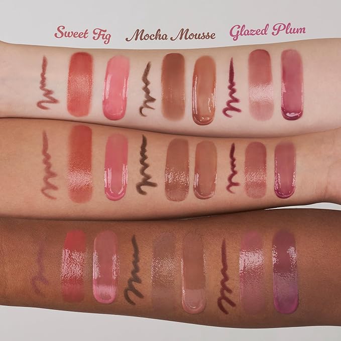 rom&nd Volume Hack Trio Glazed Plum Lip Set | Plumping, Hydrating K-Beauty Lip Kit for High-Shine, Irresistible Pouts