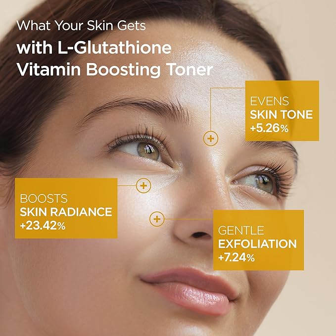 L-Glutathione Vitamin Boosting Toner infused with Niacinamide, Vitamin C, Glutathione & Tocopherol | Uneven & Dull Skin, Anti-Pigmentation Korean Skincare(5.07 fl oz / 150 ml)