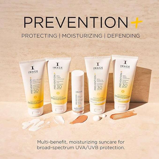 IMAGE Skincare,PREVENTION+ Daily Matte Moisturizer SPF 30,Zinc Oxide Mattifying Face Sunscreen Lotion,Amazon Exclusive,3.2 oz,(Pack of 2)