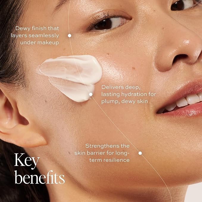 DIME Beauty Dewy Day Cream, Morning Face Moisturizer with Rosehip Oil and Tremella Snow Mushroom, 1.7 oz / 50 ml
