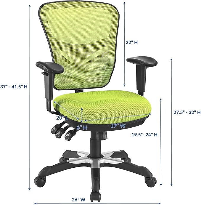 Modway Articulate Ergonomic Mesh Office Chair in Green