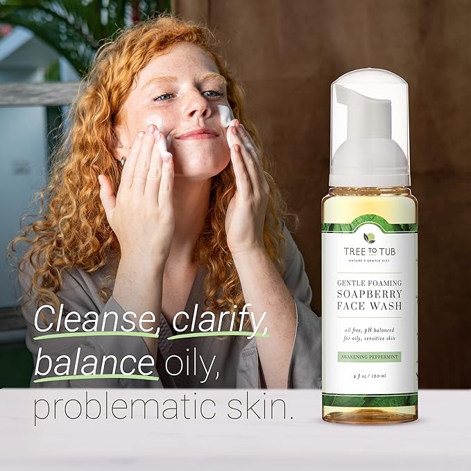 Tree To Tub Deep Calming Toner Spray for Sensitive Skin Sensitive Skin Face Wash for Oily or Combination Skin Face Priming Hydrating Hyaluronic Acid Organic Witch Hazel Rose Water Ginseng Green Tea