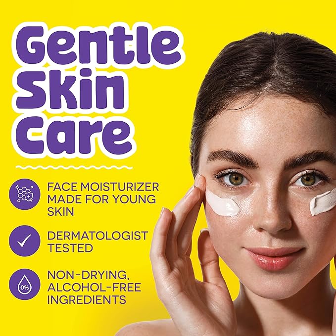 BeYOUtiful Face Moisturizer, Kids Easter Basket Stuffers, Preppy Skin Care for Tweens and Kids, Hydrating Face Cream for Dry Skin, Girls and Boys, 1.69 fl oz