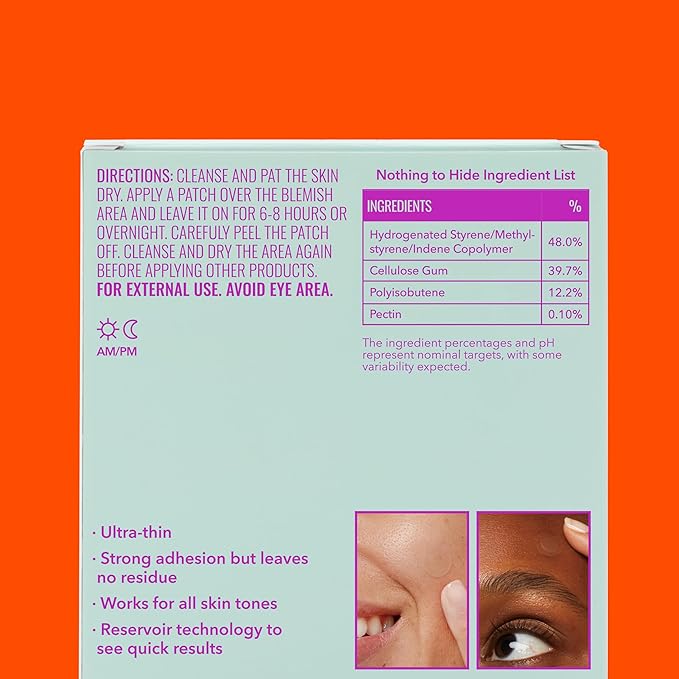 Good Molecules Pimple Patches Pack of 10 – 600 Patches (60×10) | Ultra-Thin Hydrocolloid Patches for Concealing Blemishes & Spots