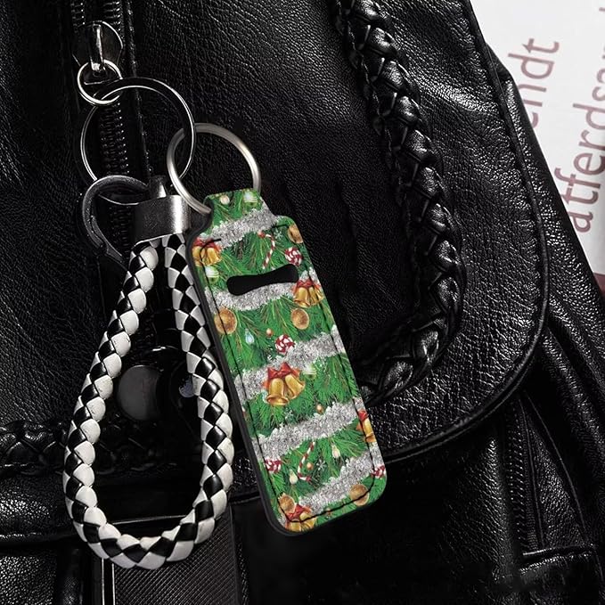 Lipstick Holder Keychain, Cute Keychains for Lip Balm Holder, Neoprene Lipstick Sleeve Pouch for Women Men Teens