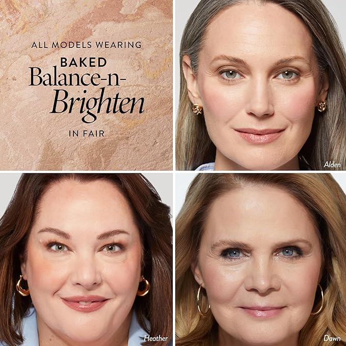 LAURA GELLER NEW YORK Baked Balance-n-Brighten Foundation with Kabuki Brush Makeup Set, Fair