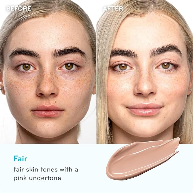 pūrlisse Youth Glow Vitamin C CC Cream with SPF 50 - Color Corrector Enriched with Sea Buckthorn, Vitamin C & Hyaluronic Acid - Boosts Radiance & Youthfulness - Paraben-Free - Fair (1.4 oz)