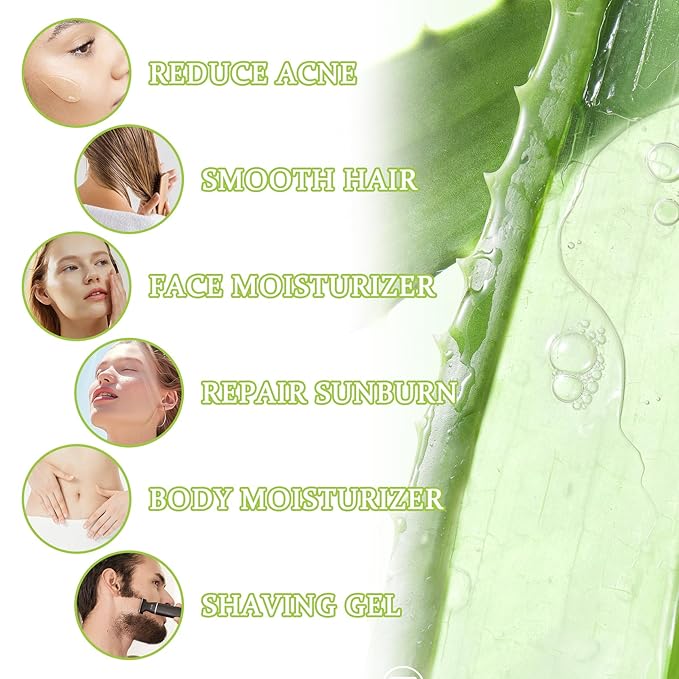 16PCS Pure Aloe Vera Gel for Face,Moisturizing Organic Vera Gel,Travel Size After Sun lotion for Face,Skin,Hair,Natural Hydrating Aftersun Cream,Refreshing Body Aloe Moisturizer for After Sun Care