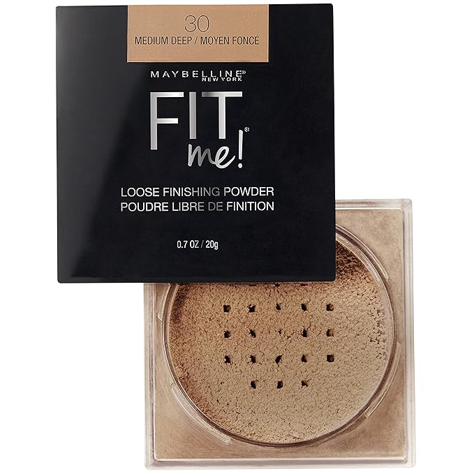 Maybelline Fit Me Loose Setting Powder, Face Powder and Finishing Makeup, Medium Deep, 1 Count