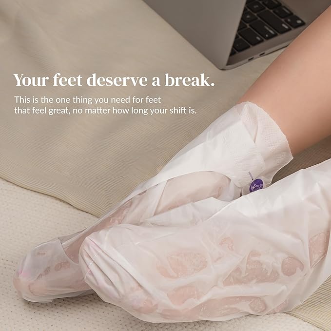 Epielle Hydrating & Moisturizing Hand & Foot Masks, Relieve and Soften Dry, Rough Skin, Self Care Gifts for Women, Spa Kit, Easter Basket Stuffers, 6 Moisturizing Gloves & 6 Moisturizing Socks