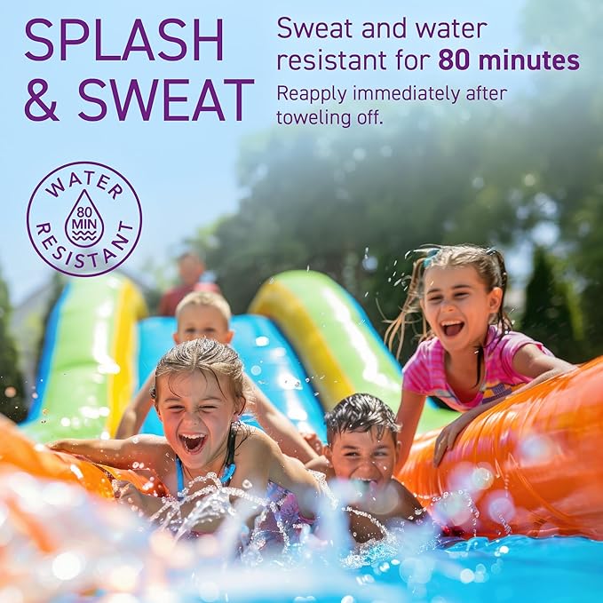 BOB KIDS SPF 50 Sun Spray + SPF 30 Brush On Powder Sunscreen, Mineral Sun Protection, Broad Spectrum, Water Resistant, Fragrance Free, Reef Friendly