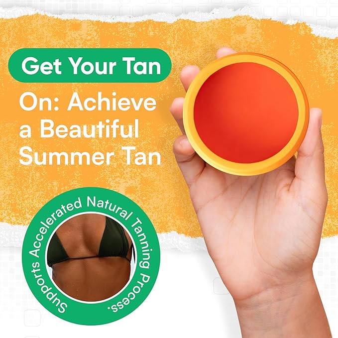 Carrot Sun Tanning Accelerator – 350ml Papaya Tanning Gel – Natural Extract Sun Cream Dark Tanning Lotion for All Skin Types – Tan Lotion with Papaya Oil for Even Beautiful Skin Coloring – SPF0