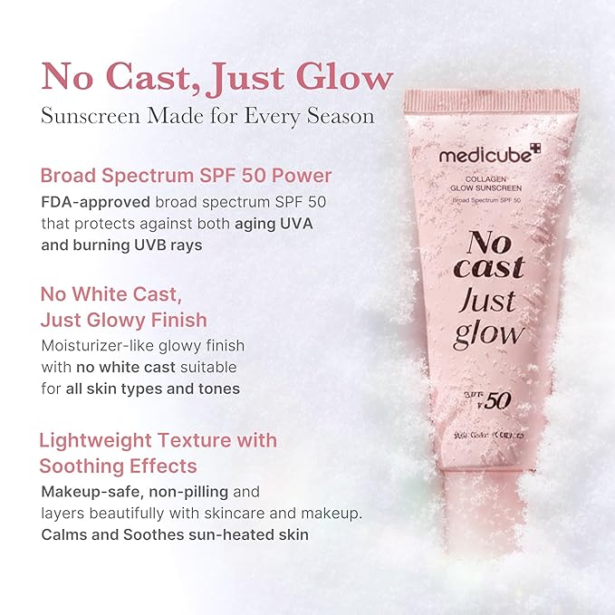 medicube After Sun Care Trio Set: Zero Pore Capsule Cleansing Foam, Collagen Glow Sunscreen, Hypochlorous Acid Power Soothing Spray | Deep Cleanse, Shield & Soothe | Face wash, Sunscreen, Facial Spray