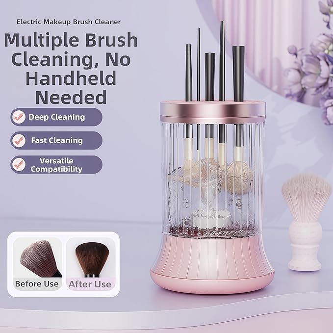 Electric Makeup Brush Cleaner- 7000 RPM USB Automatic Makeup Brush Cleaner Machine Set for Makeup Brush and Sponges