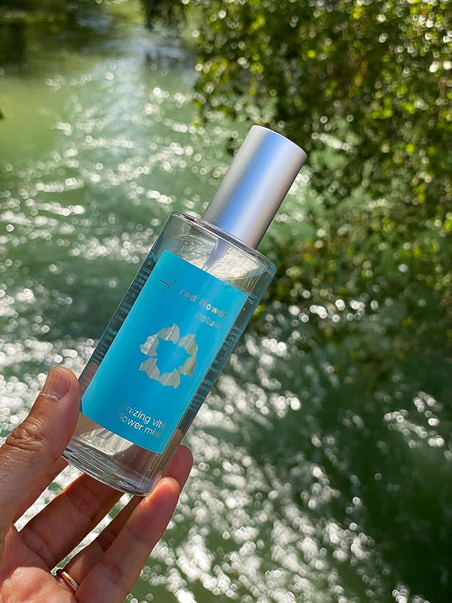 Red Flower Ionizing Vita Flower Mist | Rejuvenating Body & Facial Toner with Pure Plant Hydrosols | Hydrates, Tones & Revitalizes Skin | Vegan & Organic Skincare | 3.4 fl oz