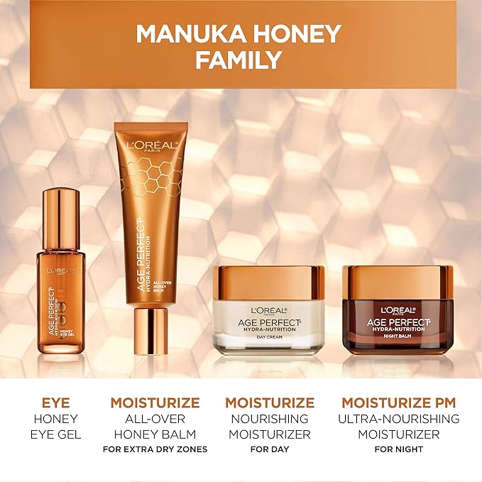 L'Oreal Paris Skincare Age Perfect Hydra-Nutrition Anti-Aging Day Cream with Manuka Honey Extract, 1.7 Ounce