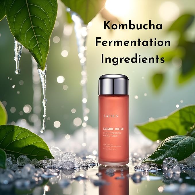 Lavien Deep Hydration Facial Toner - Kombu Biome Triple Hydration and Nourishment - Brightening and Wrinkle Improvement - 5.97 Fl Oz. (150ml) Bottle