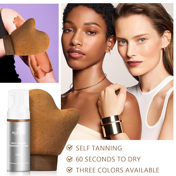 Self Tanner Tanning Lotion for Natural Glow - Lightweight, Streak-Free Sunless Tan with Aloe Vera & Coconut Oil, Quick-Dry Moisturizing Formula for All Skin Tones (4.06 Fl oz)