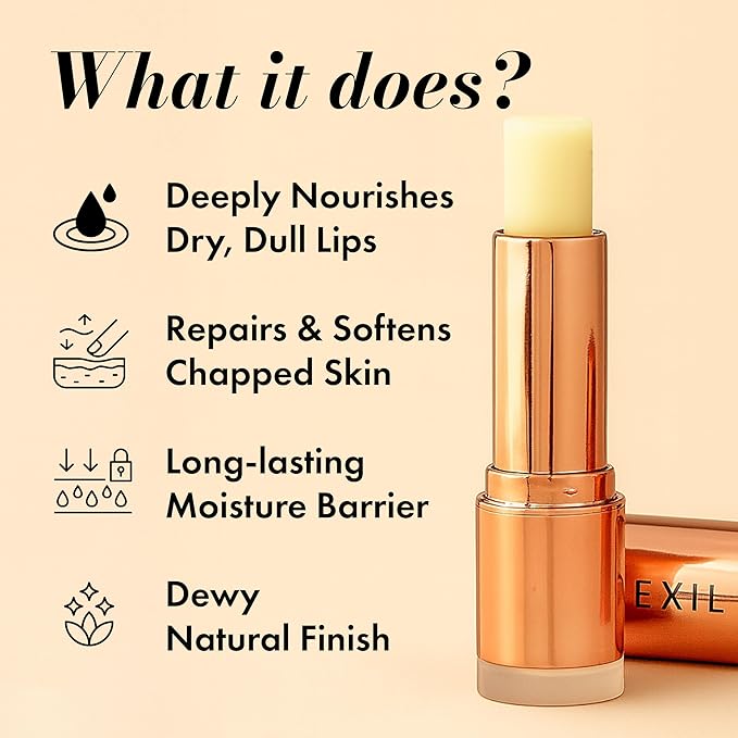 Lip Balm – Hydrating Lip Repair with Cold-Pressed Oils, 10% Squalane, Vitamin E & Ceramides – Moisturizing Lip Butter for Dry Cracked Lips – Clean, Non-Toxic Lips Care for Women – 004 NT