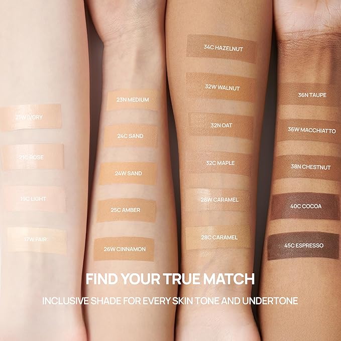 BANILA CO Covericious Ultimate Cover Cushion | Pore Blurring & Seamless Finish | Up to 100HR Long-Wear Matte Foundation | 20 Inclusive Shades | Korean Cushion Foundation (14g / 0.49 oz), 28W CARAMEL