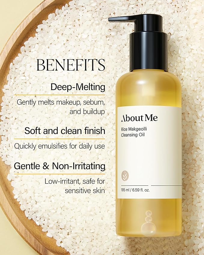 ABOUT ME Rice Makgeolli Skin Softener + About Me Rice Makgeolli Cleansing Oil Bundle