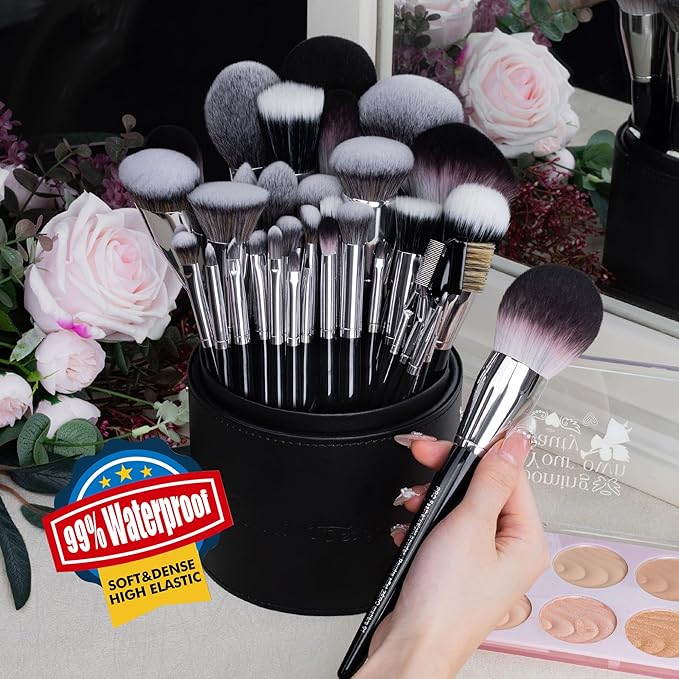 Bueart Design 36Pcs PRO Grade Makeup Brush Set with Super Holder,for discerning beauty enthusiasts&professionals Makeup Artist Crafted for your ultimate instrument for flawless,pro-grade artistry