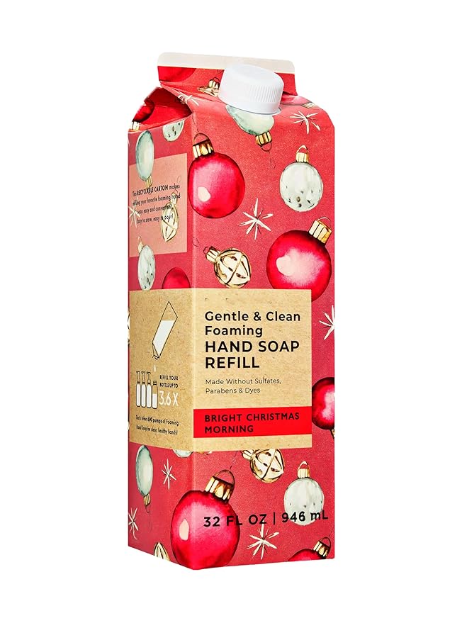 Bright Christmas Morning Gentle Foaming Hand Soap Refill - XL Size - 32 oz Compatible with Bath and Body Gentle Foaming Hand Soap Bottles