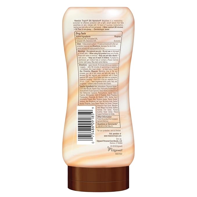 Hawaiian Tropic Weightless Hydration SPF 30 Twin Pack & Sheer Touch Ultra Radiance SPF 15 Sunscreen Lotions | 12hr Moisturizing, Oil-Free