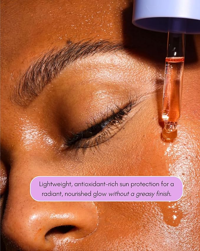 Undefined R&R Sun Elixir SPF 30 – Multitasking Glow Oil with Vitamin C, Water-Resistant Sunscreen, Rose & Vanilla Scent to brighten and protect face, body, hair from UV damage