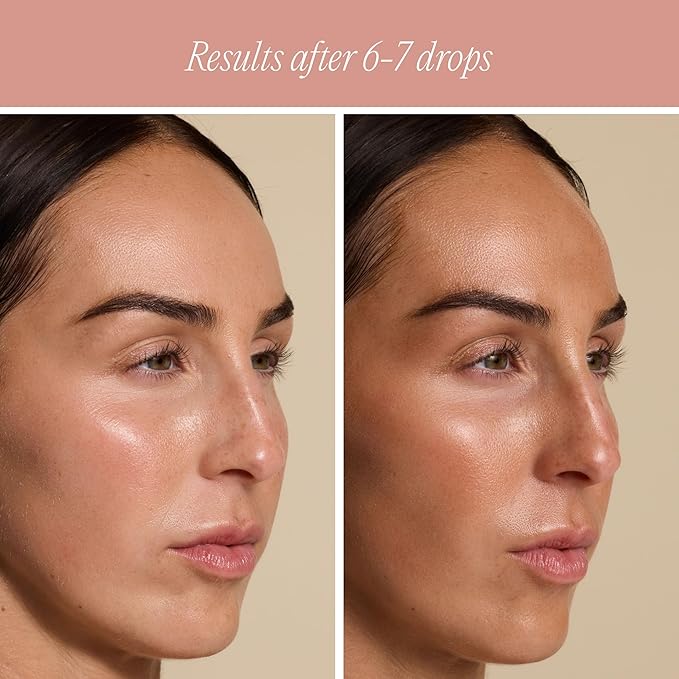 + Lux Unfiltered N°12 Sun Struck Bronzing Face Tanning Drops - Gradual Self Tanner - Natural Glow, Streak-Free, Fragrance Free - Hyaluronic Acid & Vitamin E - Vegan & Cruelty Free - Bronze
