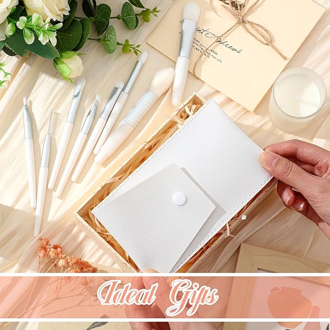 Tioncy 12 Sets Travel Makeup Brush Set Bulk Brushes Bag Bridesmaid Gift Synthetic Fibre Face Make up Brushes Angled Blush Brush for Wedding Bridal Shower Favors Bachelorette Party Gift(White)