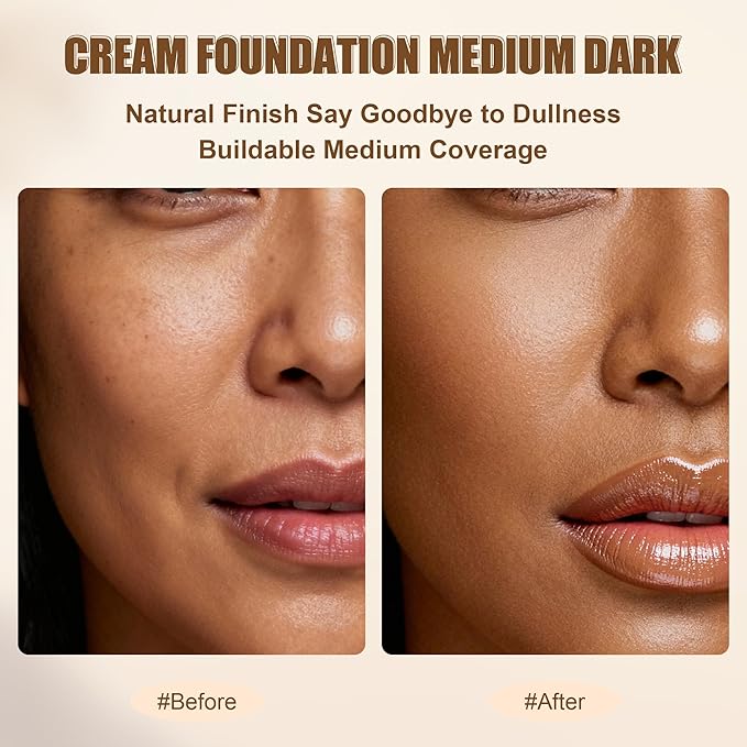 Tinted Foundation Stick, Balm to Cream Foundation with Light to Medium Coverage, Infused with Hydrating Ingredients, Medium Dark 04, 0.25 oz