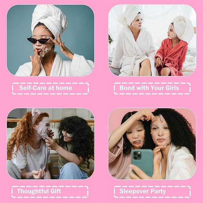 40 Pack Collagen Face Masks Skincare Bulk for All Skin Types,Hydrating Spa Sheet Mask for Sensitive Skin, Facial Mask Sets For Women Skin Care,Hydrating Face Mask Gifts Set for Teen Girls