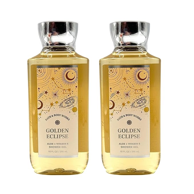 Bath & Body Works Shower Gel Gift Set 10oz Each Pack of 2 (Golden Eclipse)