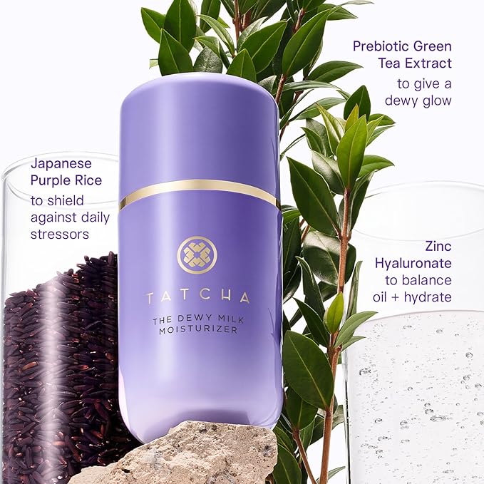TATCHA The Dewy Milk Moisturizer, Travel-Sized | Mini Lightweight Face Cream - Oil-Balancing Hydration for Bouncy Skin & a Lasting Dewy Glow for Combo to Oily Skin | 15 ml/ 0.5 fl. oz.