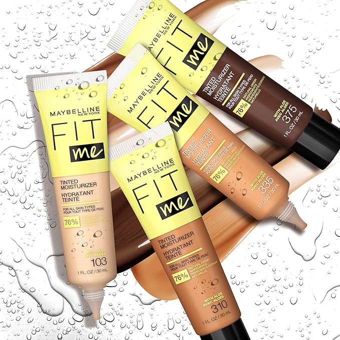 Maybelline Fit Me Tinted Moisturizer, Natural Coverage, Face Makeup, 118, 1 Count