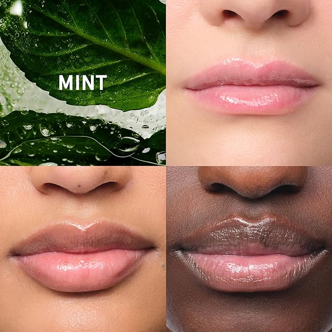 Glossier Balm Dotcom Hydrating Lip Balm - Universal Salve, Up to 12Hr Moisture - Lanolin, Beeswax & Castor Oil for Dry Lips, Cuticles & Skin - Mint, Clear Untinted, 15ml