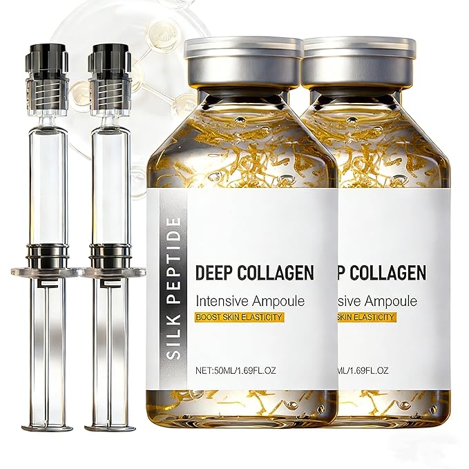 Silk Peptide Intensive Lifting Ampoule Korean Anti-Aging Facial Essence - Face Tightening, Lifting, Smoothing & Hydrating | 50ml (2pcs)