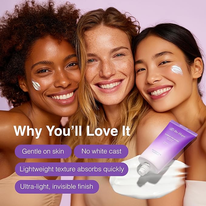 Be-Hope Luxury Vegan Moisturizing Sunblock | SPF 50+ PA++++ | Broad Spectrum UV Protection with Hydrating & Vegan-Certified Formula | 50ml