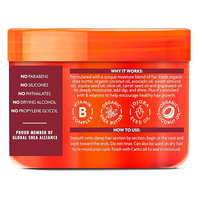 Cantu Coconut Curling Cream with Shea Butter for Natural Hair, 12 oz | for Natural Hair, 12 oz