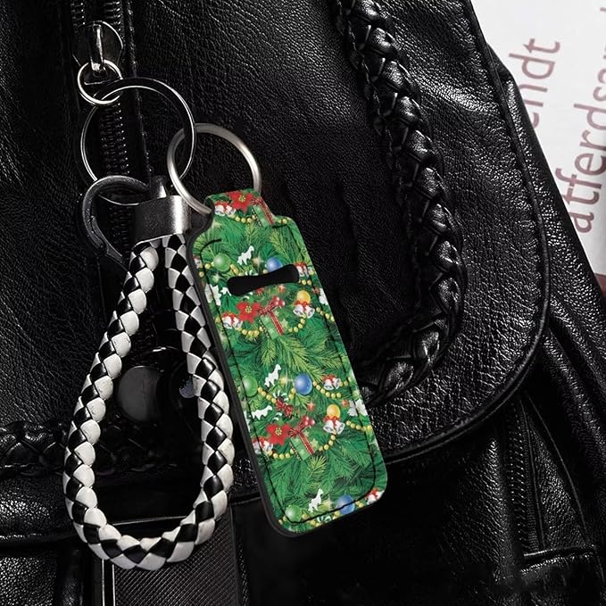 Lipstick Holder Keychain, Cute Keychains for Lip Balm Holder, Neoprene Lipstick Sleeve Pouch for Women Men Teens