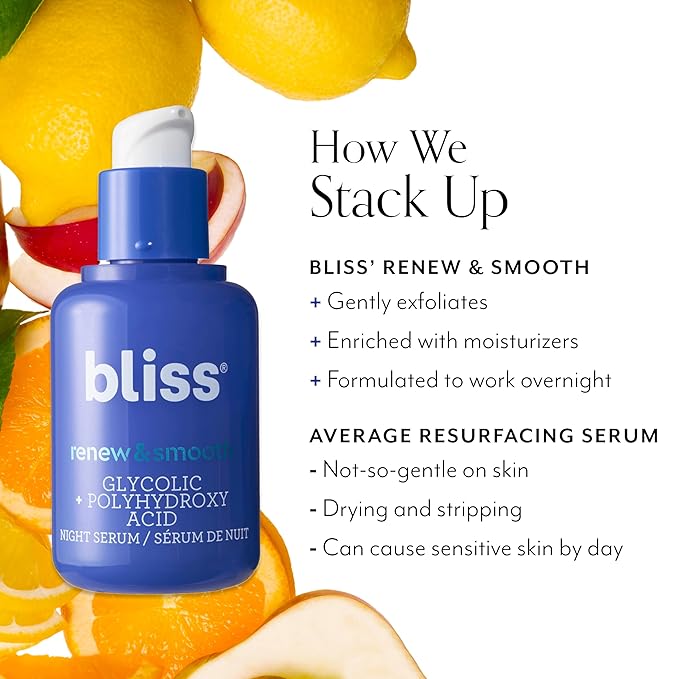 Bliss Radiance Trio - Disappearing Act Niacinamide Toner, Renew & Smooth Night Serum, & Bright Idea Vitamin C Serum - Pore Minimizing, Exfoliating & Brightening - Clean, Vegan & Cruelty-Free